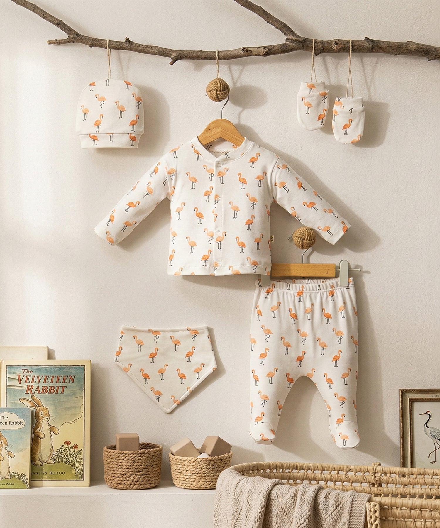 Flamingo Baskılı 5&
