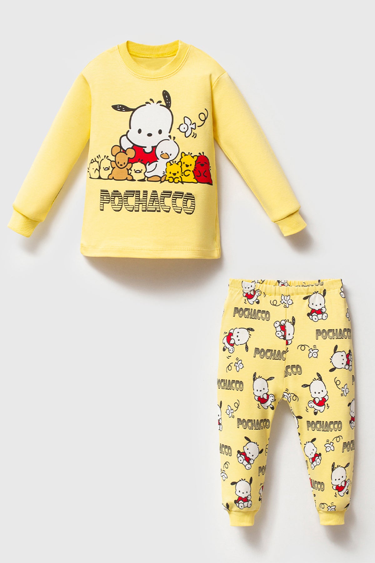 Sarı Pochacco Baskılı Pijama Takımı