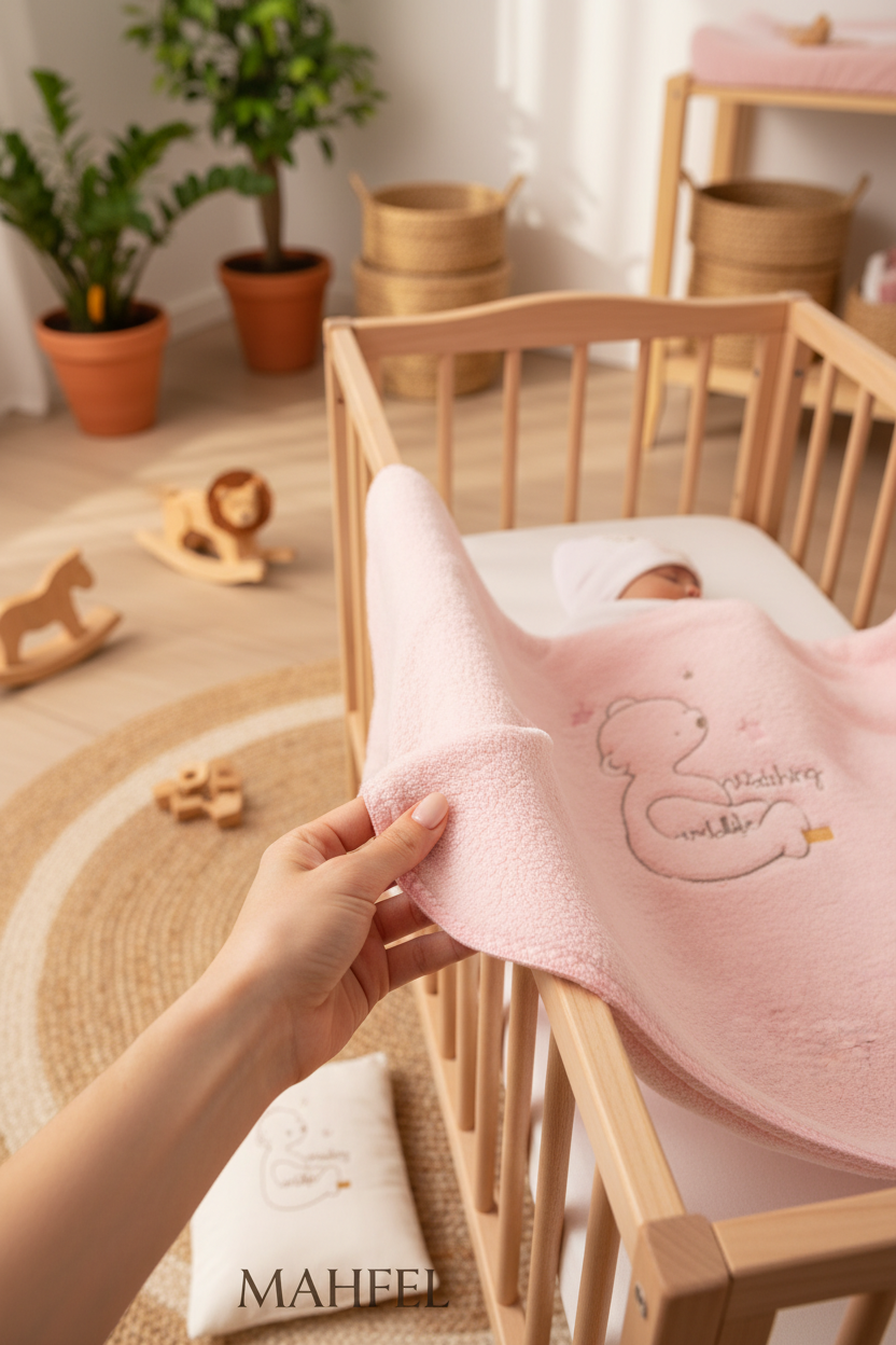 Pembe Ayıcıklı 2 Katlı Welsoft Kalın Kışlık Bebek Battaniyesi