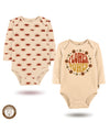 2'li Uzun Kollu Kız Bebek Çıtçıtlı Body 03