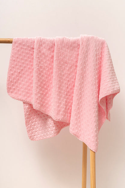 Pembe Tek Katlı Nohut Battaniyesi