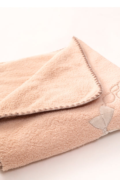 Salıncak Ayı Nakışlı Kahve Bebek Battaniyesi