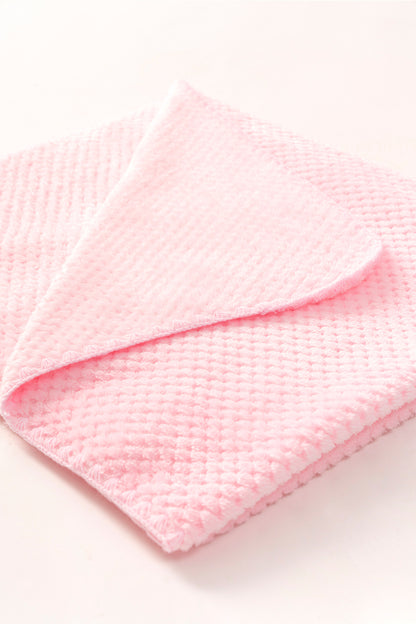 Pembe Jakarlı Tek Katlı Welsoft Bebek Battaniyesi