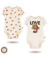 2'li Kısa Kollu Kız Bebek Çıtçıtlı Body 6