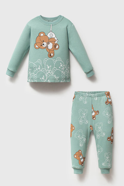 Sallanan Ayı Yeşil Pijama Takımı 1-6 Yaş