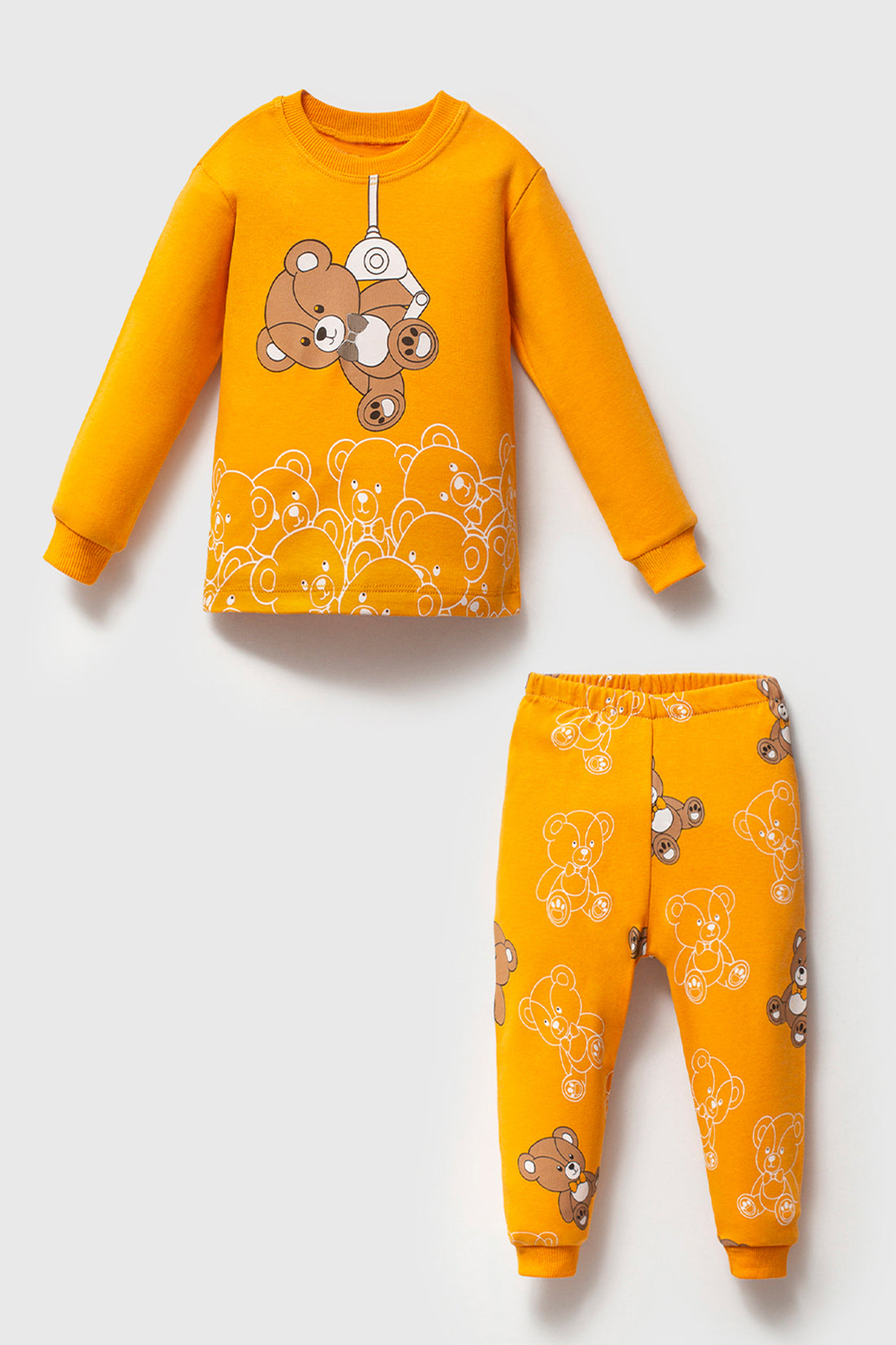 Sallanan Ayı Hardal Pijama Takımı 1-6 Yaş