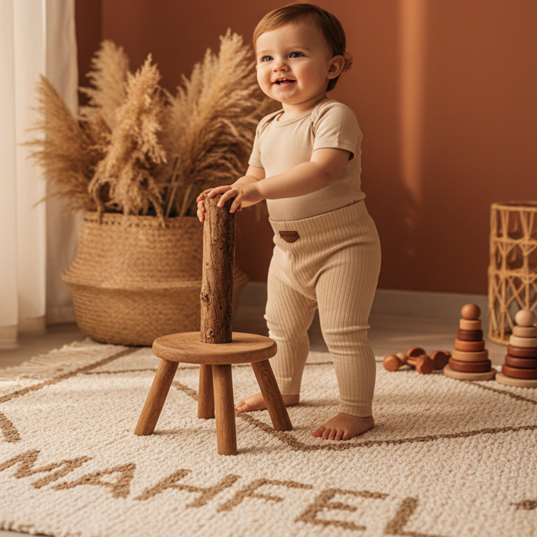 Fitilli Esnek Tekli Pamuklu Alt Krem