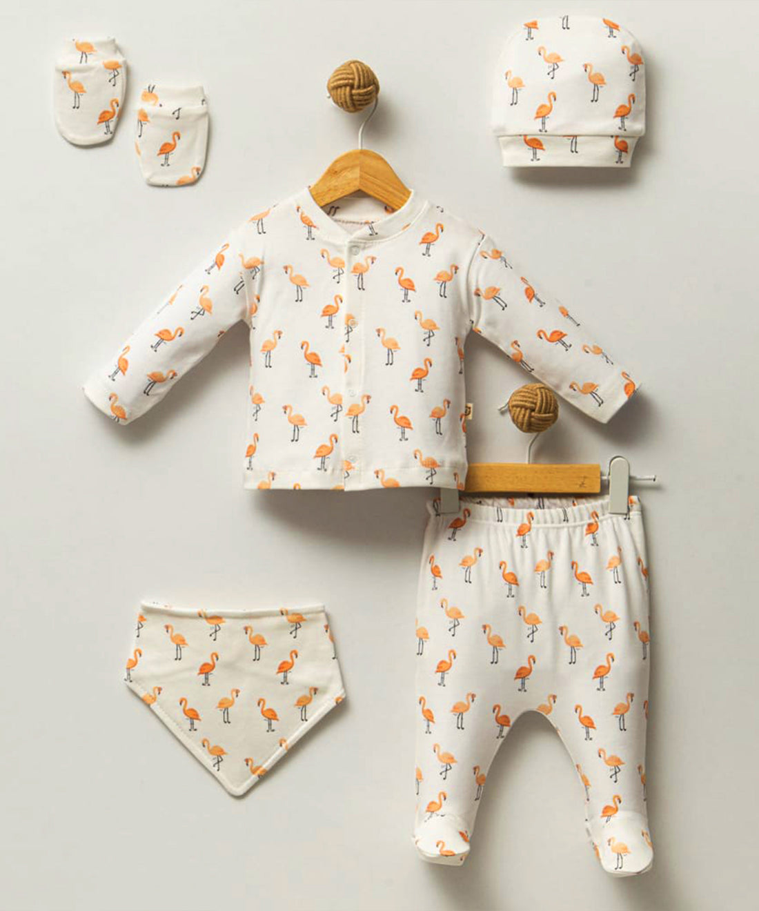 Flamingo Baskılı 5&