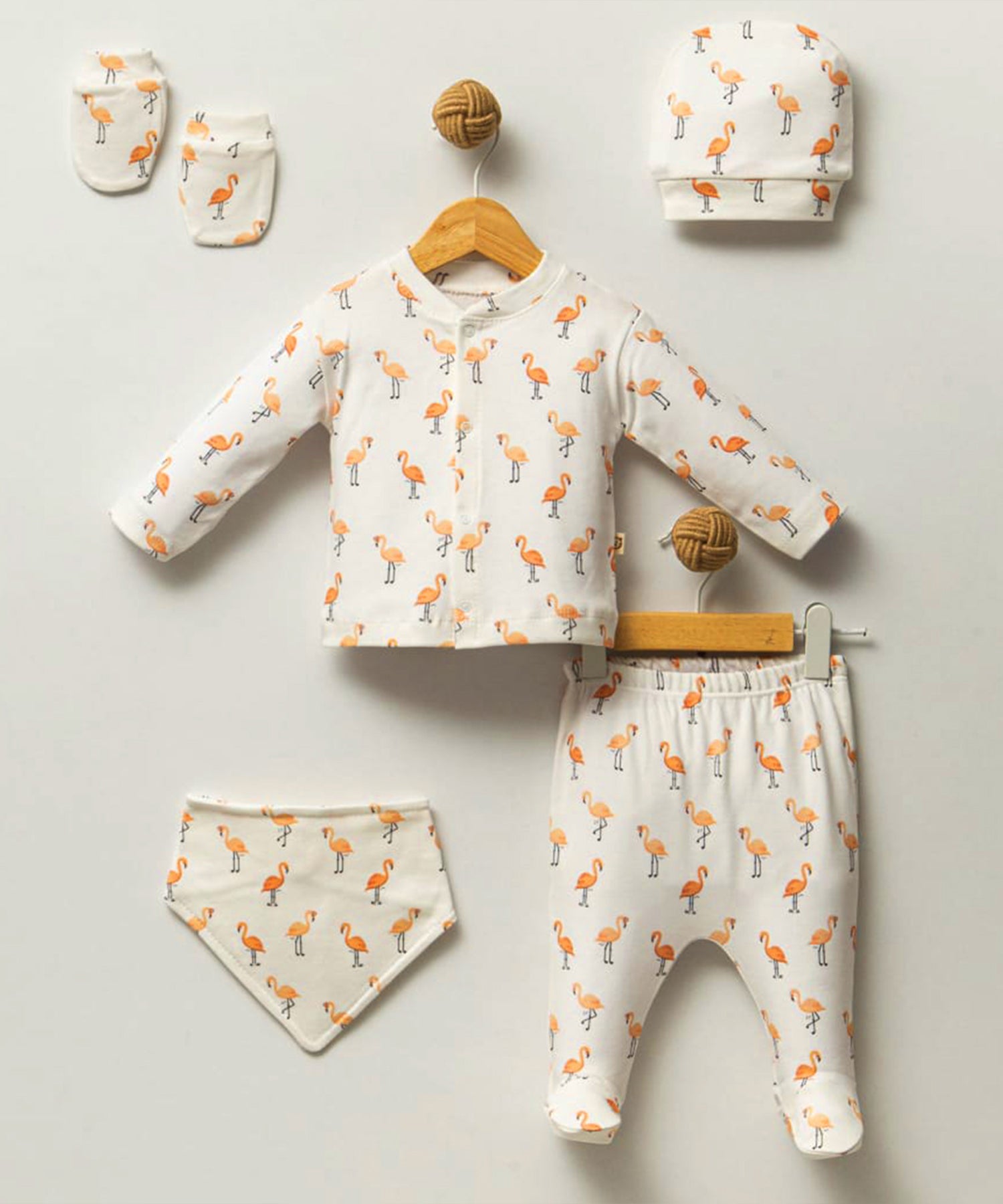 Flamingo Baskılı 5&