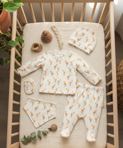 Flamingo Baskılı 5&
