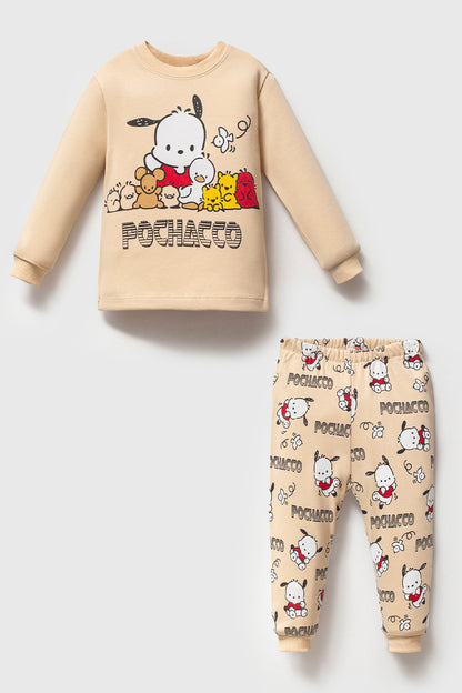Bej Pochacco Baskılı Pijama Takımı