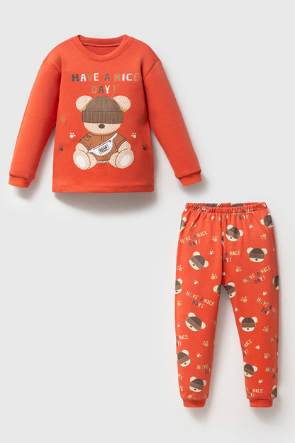 Kırmızı Şapkalı Ayı Pijama Takımı