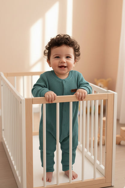 Yeşil Günlük Bebek Tulumu