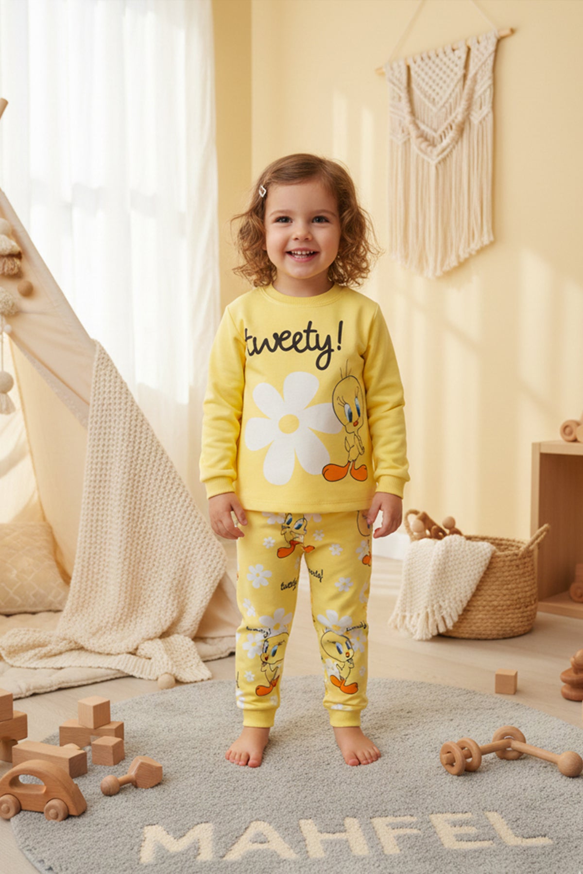 Tweetyli Kız Pijama Takımı