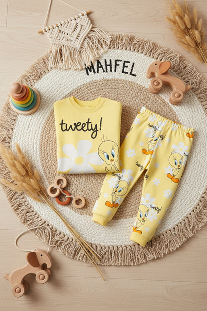 Tweetyli Kız Pijama Takımı