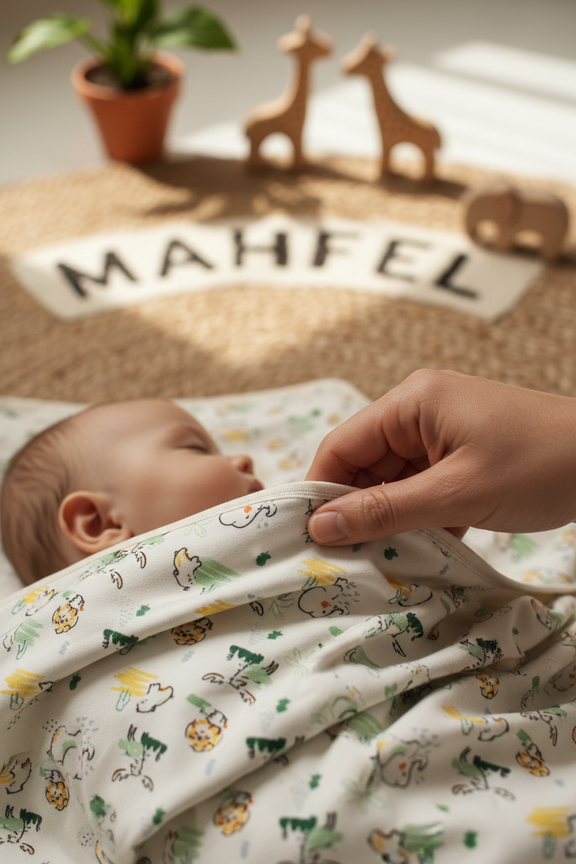 Premium Çift Katlı Hayvanlar Alemi Bebek Battaniyesi