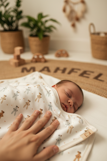 Premium Çift Katlı Tavşan Bebek Battaniyesi