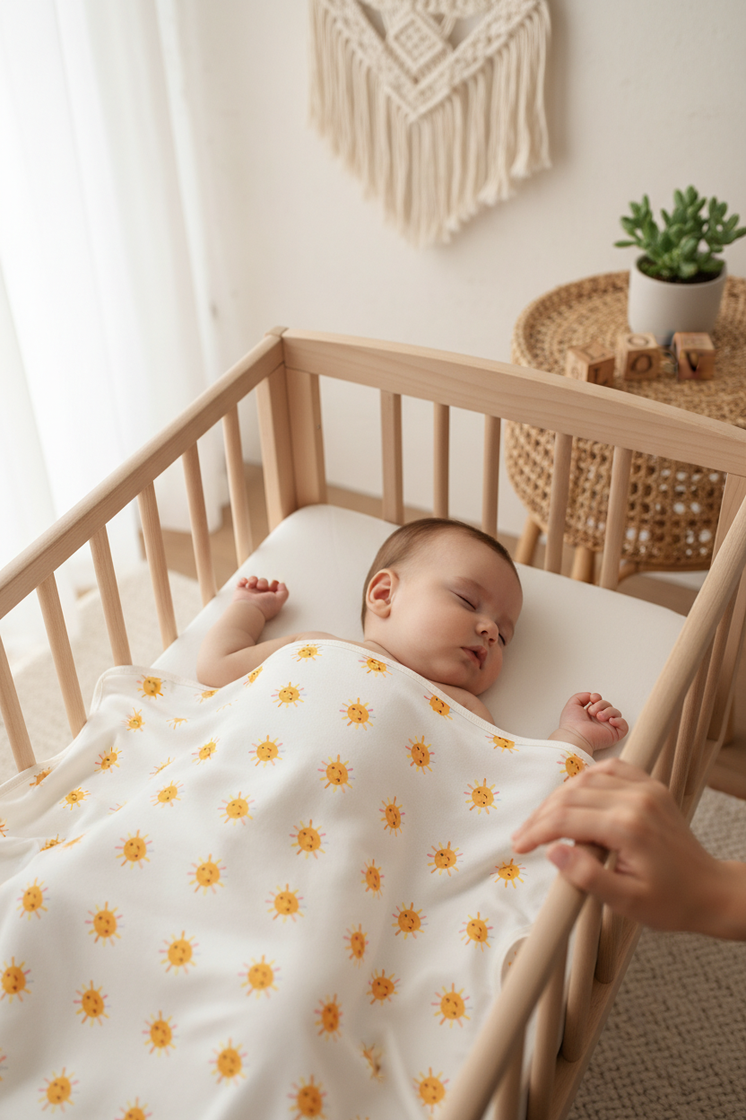Premium Çift Katlı Güneşli Bebek Battaniyesi