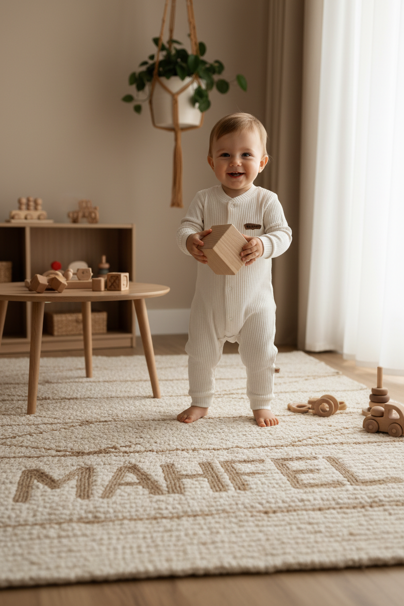 Ekru Günlük Bebek Tulumu