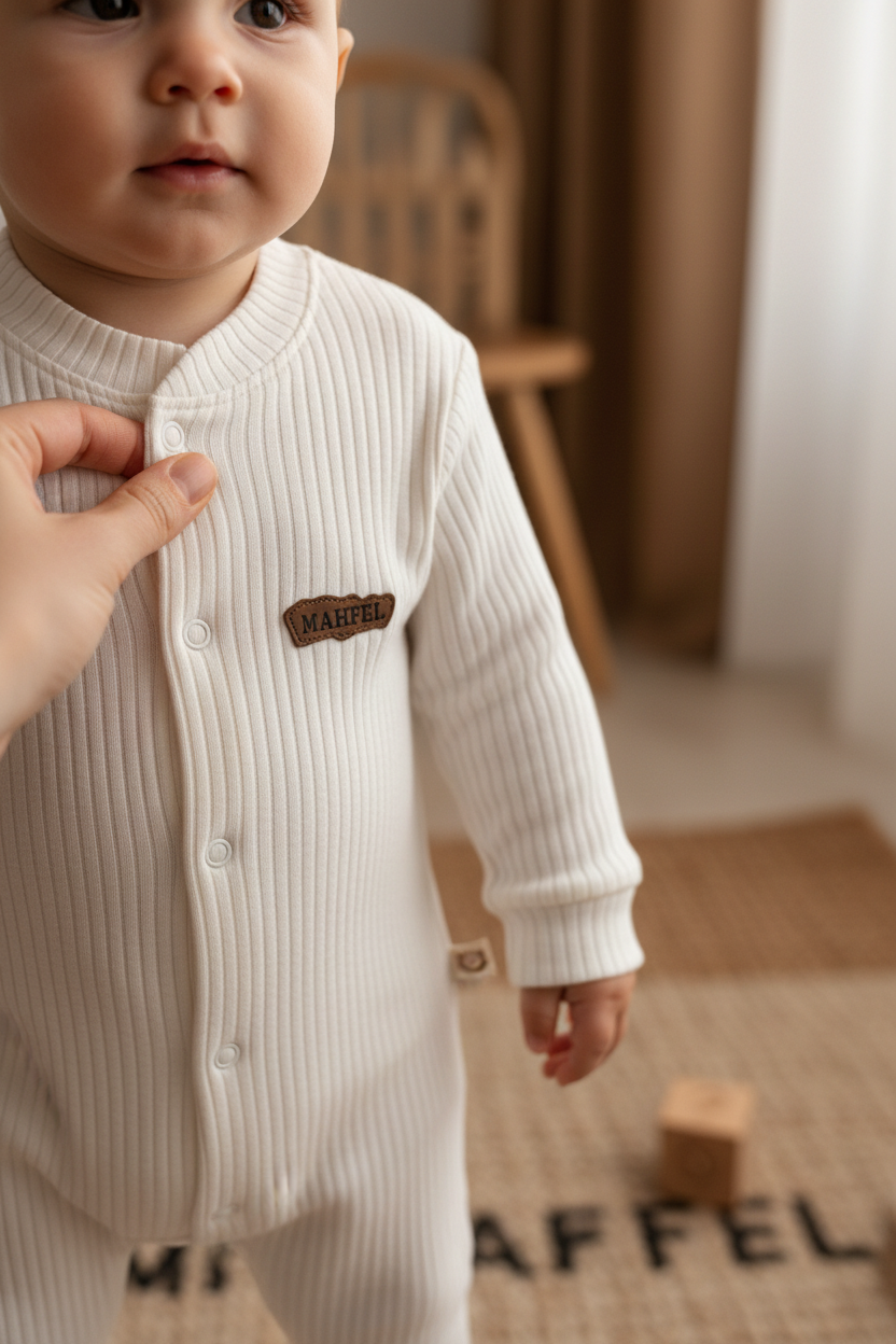 Ekru Günlük Bebek Tulumu