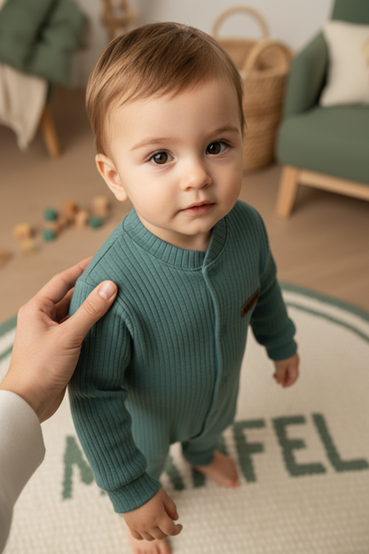 Yeşil Günlük Bebek Tulumu