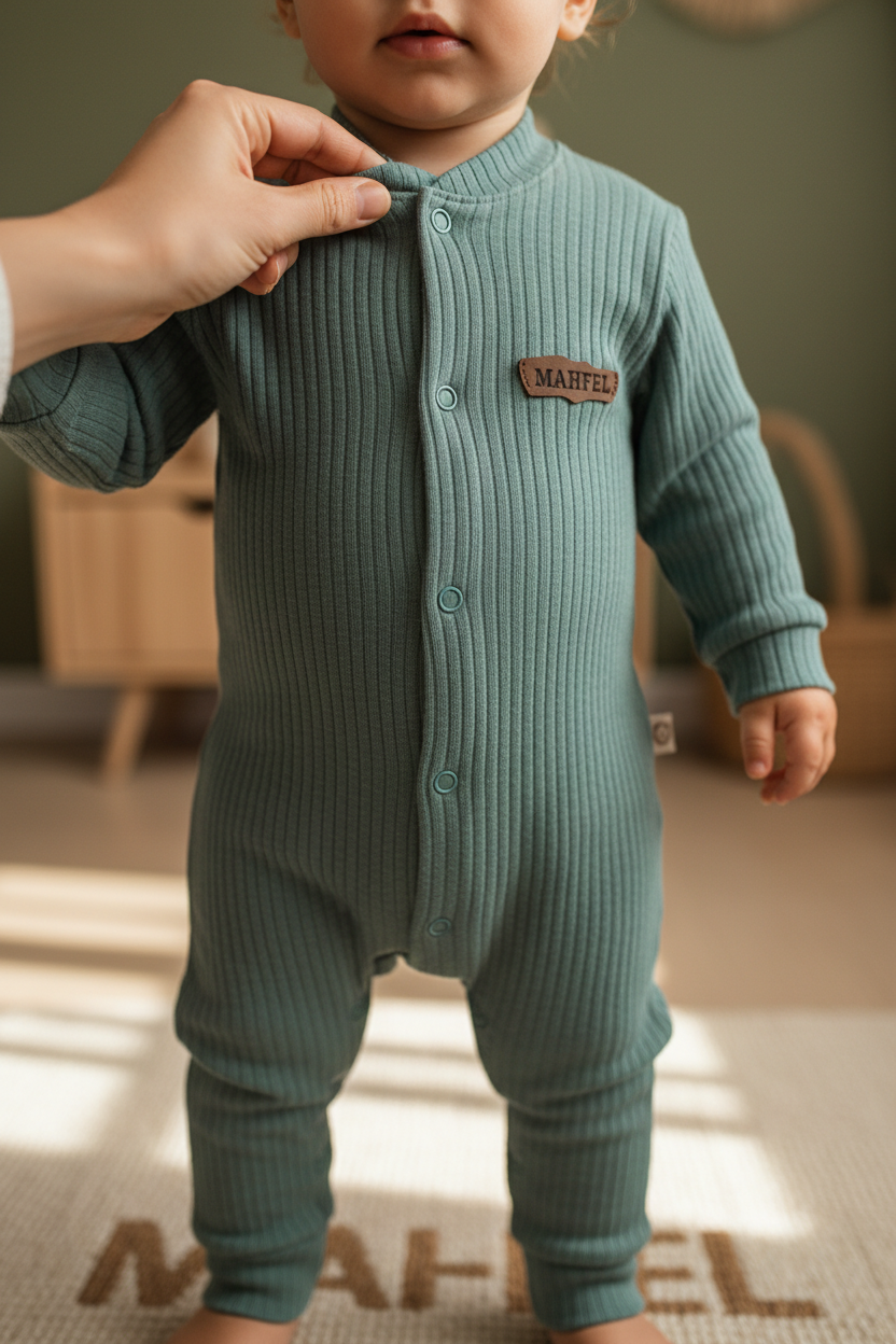 Yeşil Günlük Bebek Tulumu