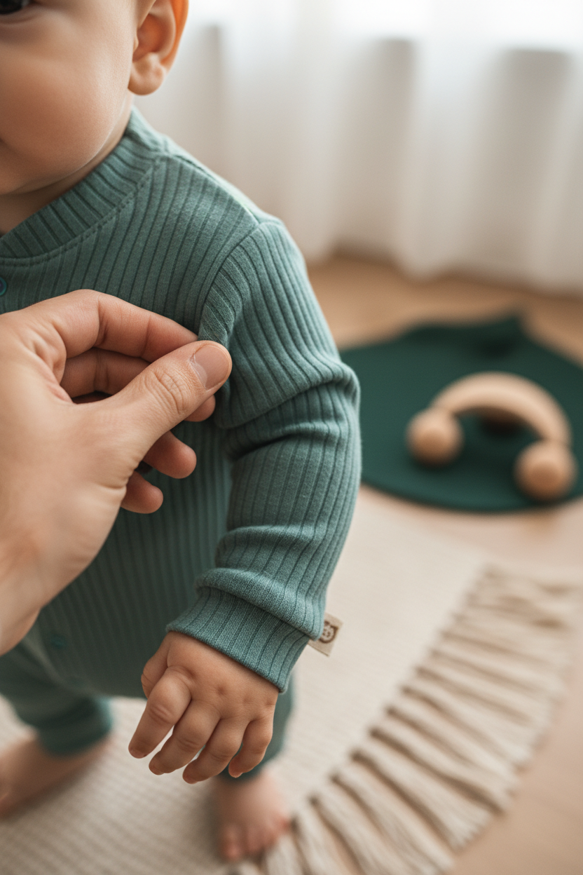 Yeşil Günlük Bebek Tulumu