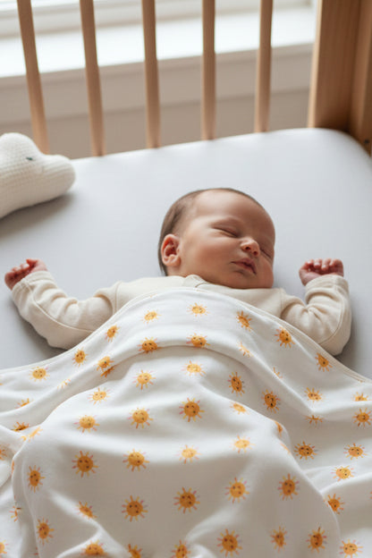 Premium Çift Katlı Güneşli Bebek Battaniyesi